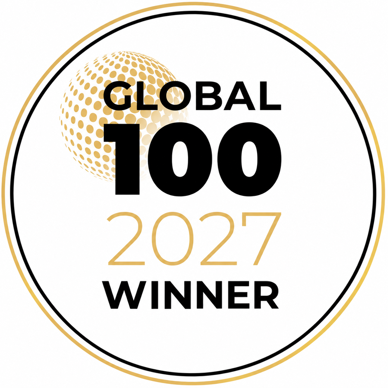 Global 100 Awards 2027 winner badge